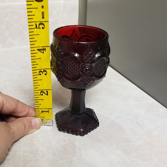 Avon Other - Avon Crystal Glass 1876 CAPE COD  Ruby Wine Stem